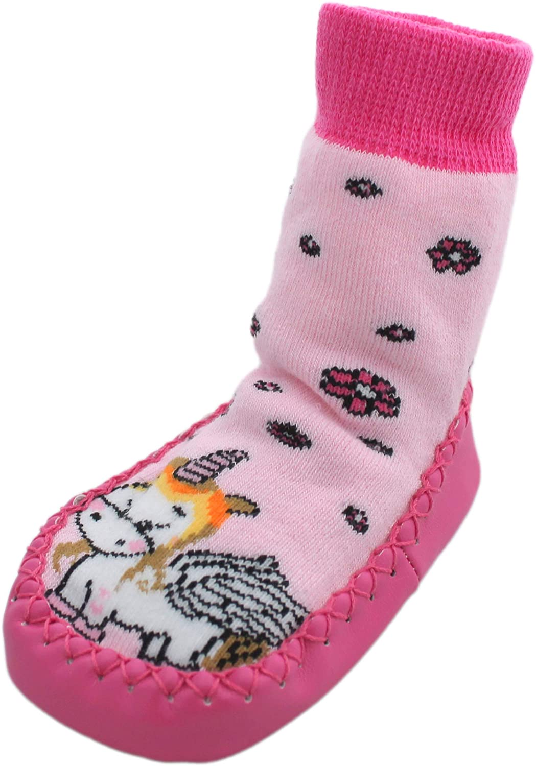 Baby Girls Winter Slipper Socks Anti-slip Pink Unicorn (18-30 Months), 2-3 Years - Image 3