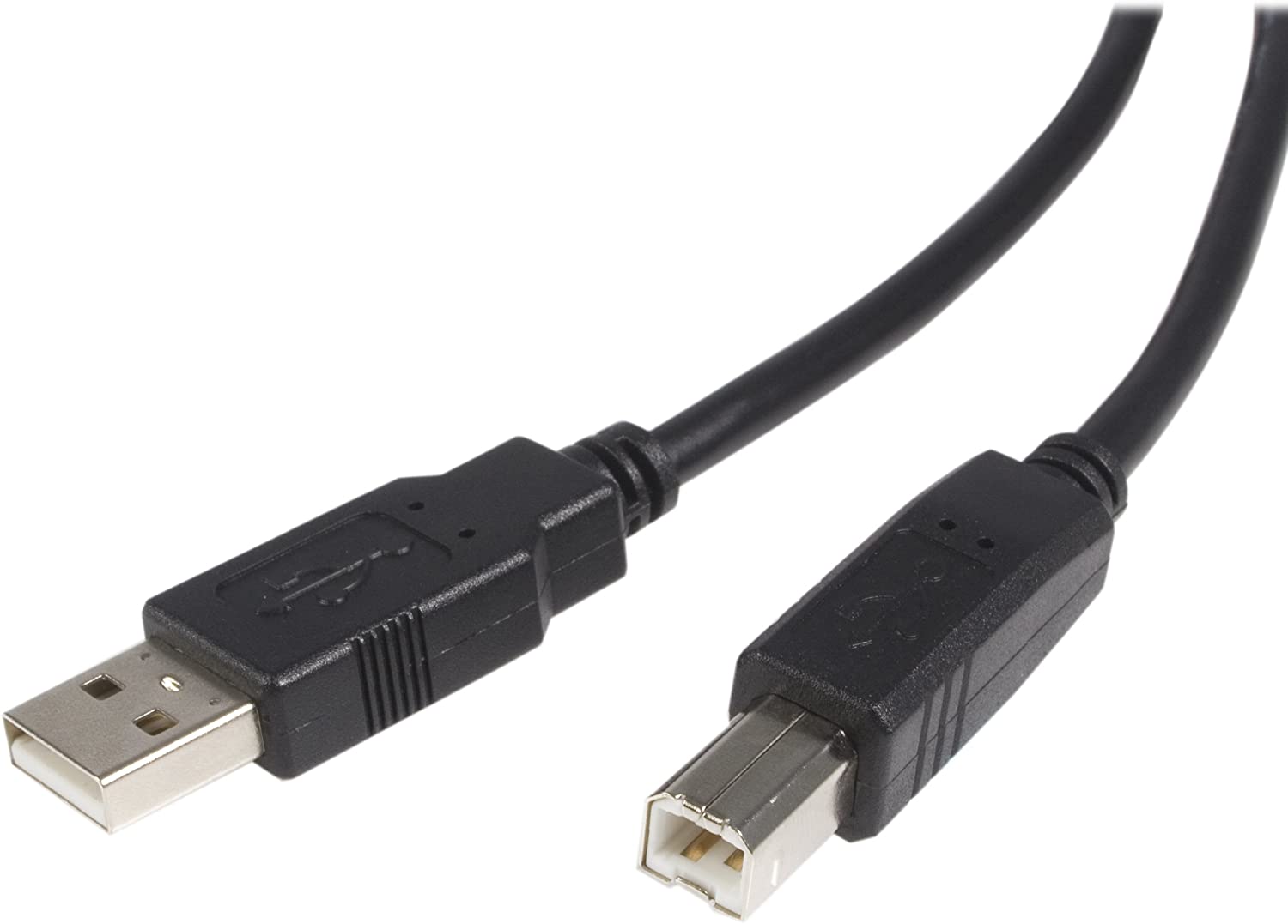 StarTech.com 10 ft USB 2.0 Certified A to B Cable - M/M - 10ft type a to b USB Cable - 10ft a to b USB 2.0 Cable (USB2HAB10),Black