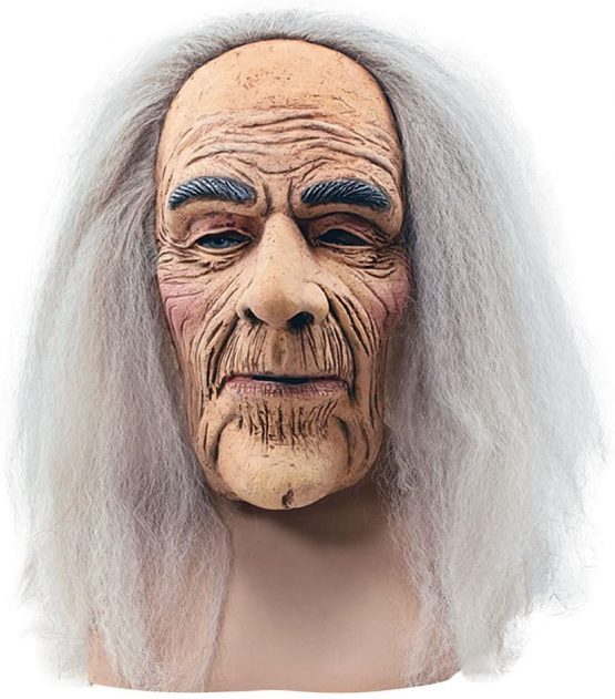 Bristol Novelty BM248 Creepy Old Man Mask and Hair, Mens, One Size