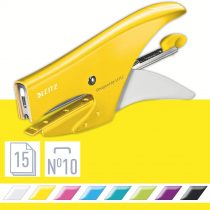 Leitz Stapling Pliers, 15 Sheet Capacity, Ergonomic Metal Body, Includes Staples, WOW Range, 55311016 - Yellow