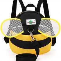 Eleoption Bees Cute Cartoon Children's Backpack, Mini Backpacks with Safety nylon Harness, for 1-3 Years Old Baby Toddler Walking Safety Backpack Little Kid Boys Girls (Yellow)
