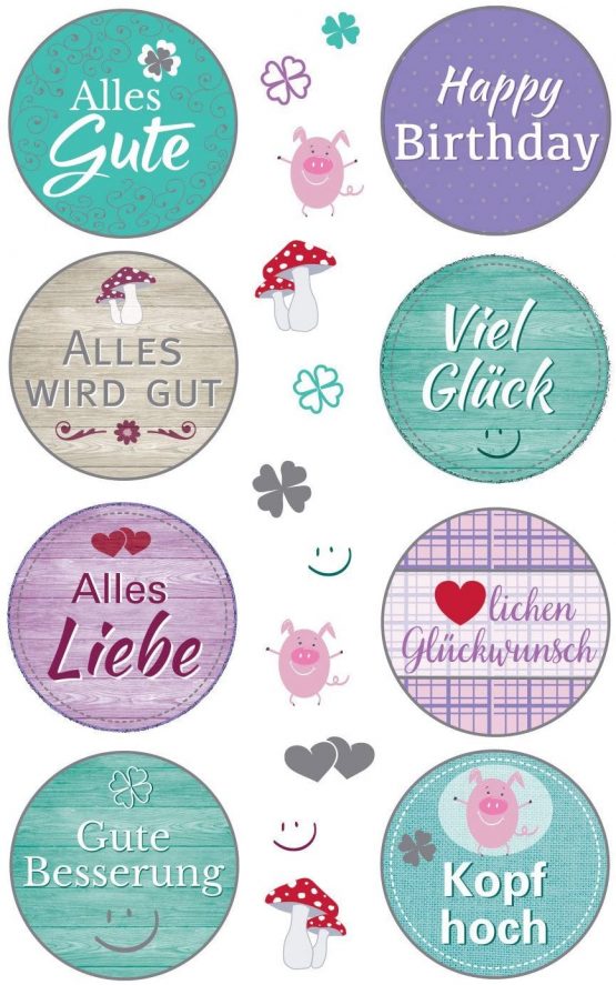 Avery Zweckform 55093 Decoration Decal 19 Greetings (Effect) - Image 2