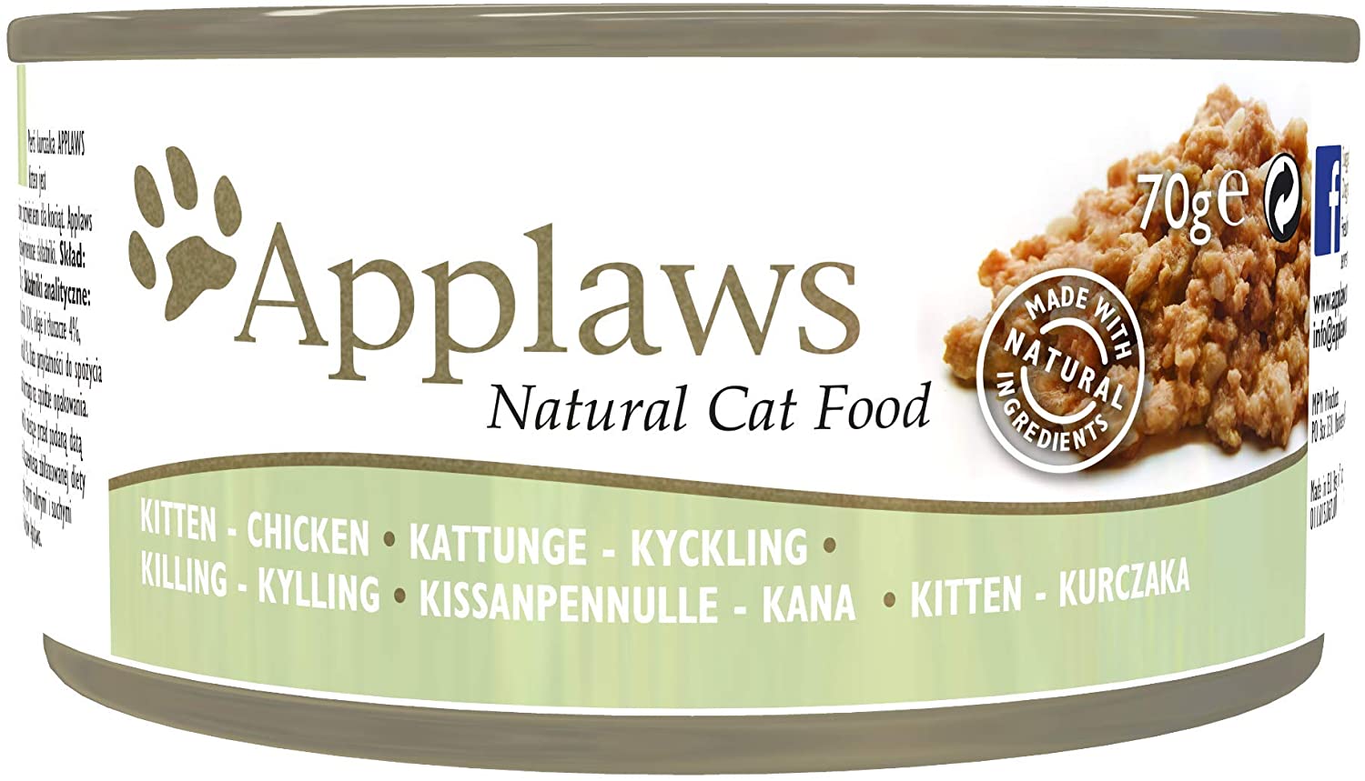 Applaws Natural Wet Kitten Food, Chicken Breast Cat Food Tin in Jelly 70g (Pack of 24 Tins), 70 g (Pack of 24) - Image 2