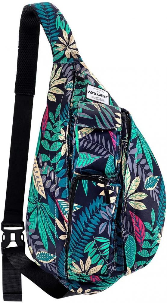 HAWEE Sport Sling Backpack Travel Chest Shoulder Bag Crossbody Daypack Casual for Men Women Teens Work Travel Study Outdoor Climbing Hiking Running