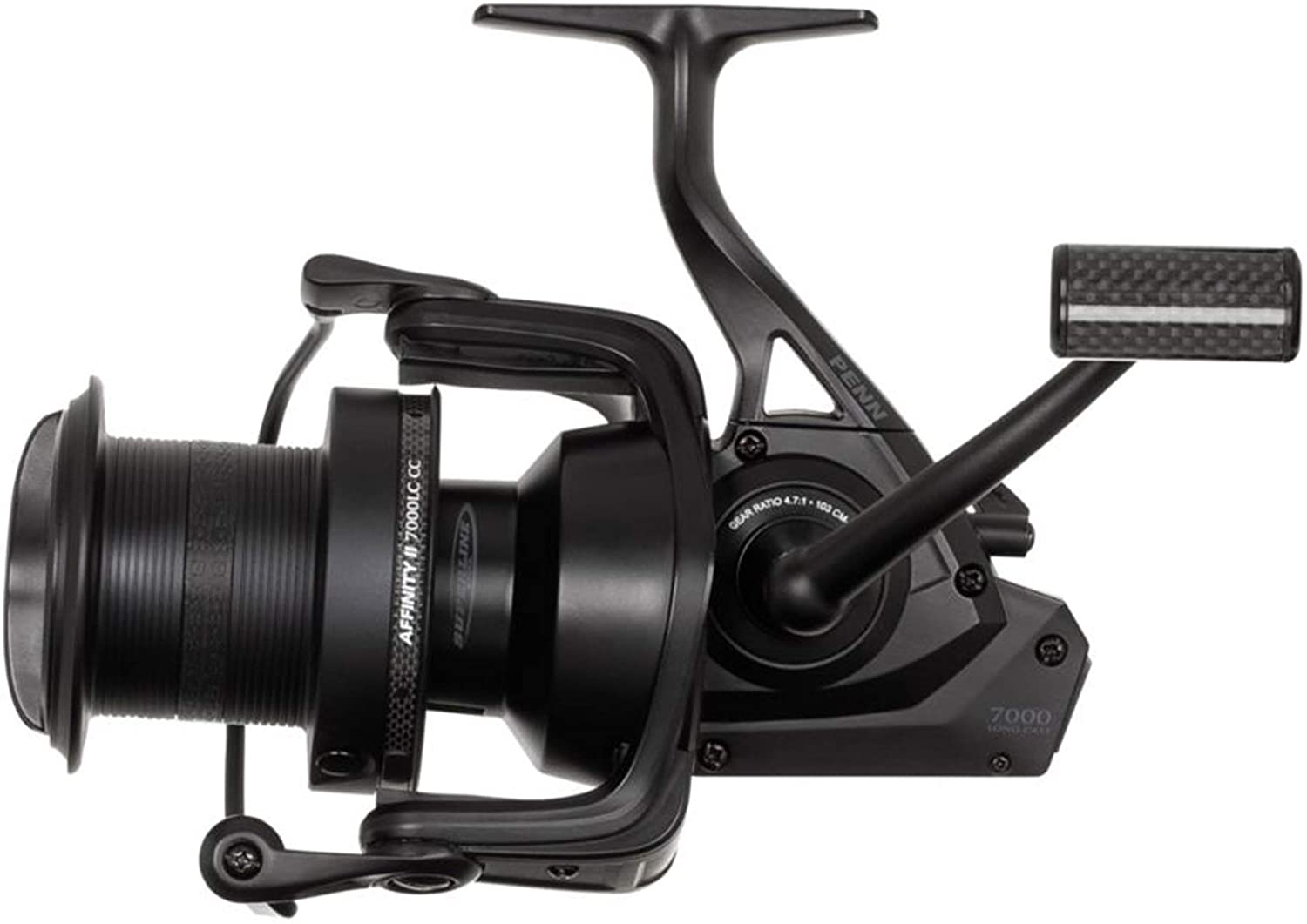 PENN Affinity II Longcast Custom Carbon, Fishing Reel, Spinning Reels, Sea Fishing, Carp, Unisex, Black, 7000 - Image 2