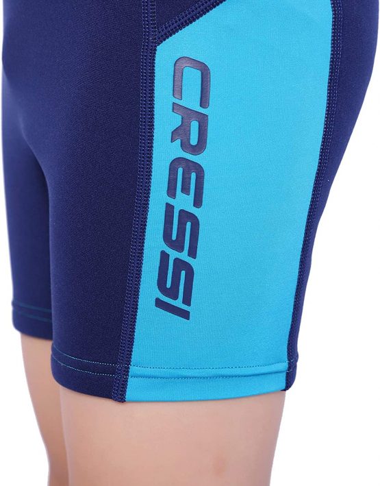 Cressi Unisex Children's Little Shark Shorty Wetsuit, Dark Blue/Light Blue, 3/4 Years - Image 4