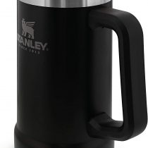 Stanley Adventure Vacuum Keeps Cold for 7 Hours-Stainless Steel Beer Stein with Handle, Matte Black, 0.7L