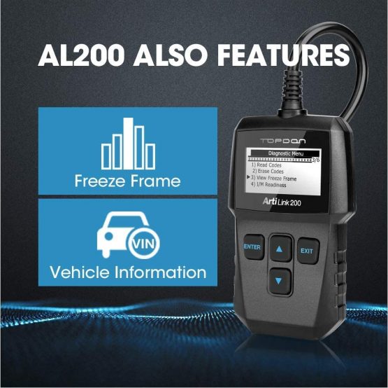 Topdon OBD2 Scanner OBD2 Car Engine Fault Code Reader AL300 Diagnostic Scan Tool with Full OBD2 Functions Turn Off Check Engine Light Check Emissions for DIY Home Mechanics - Image 4