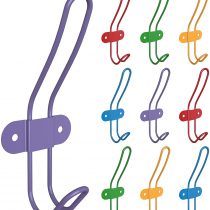 Tibres - Kids Wall Coat Hooks for Girls and Boys for Jackets Clothes Backpacks Robes and Towels - Children Colorful Wall Mounted Hanger Hook Rack for Use in Nursery Bedroom and Bathroom - Set of 10