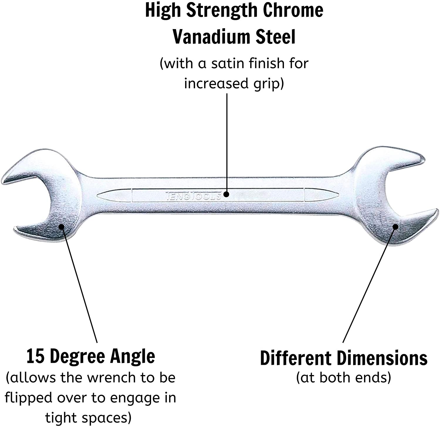 Teng 621213 Double Open Ended Spanner 12x13mm, Multi-coloured, 12 x 13mm - Image 2