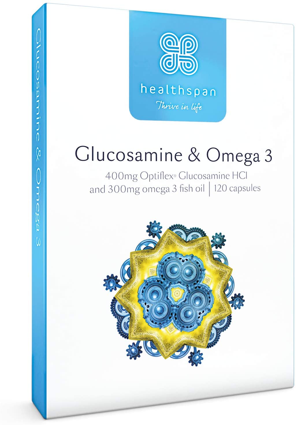 Healthspan Glucosamine & Omega 3, 120 count (Pack of 1)