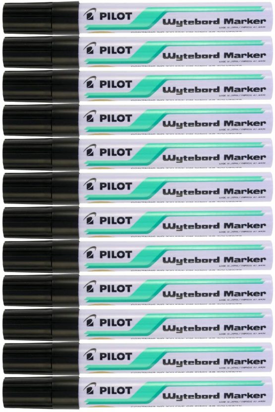 Pilot Whiteboard Marker Bullet 4.0 mm Tip - Black, Box of 12 - Image 2