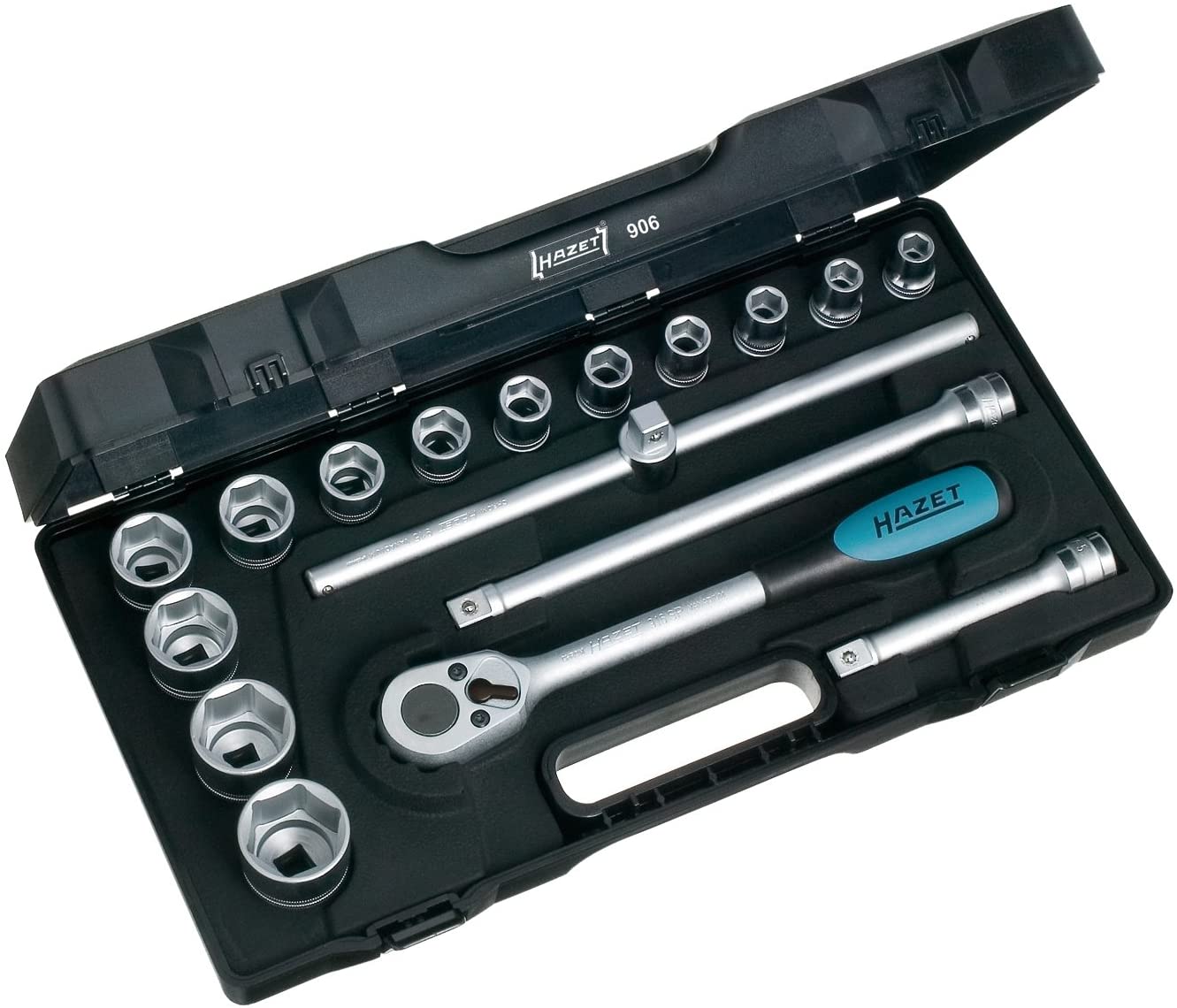 HAZET 906 Hexagon Traction Profile Socket Set - Multi-Colour