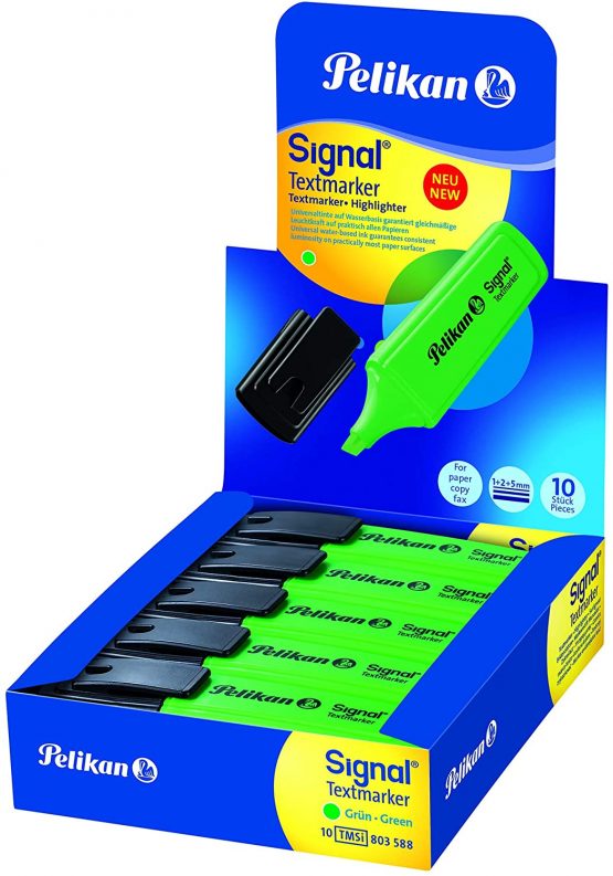 Herlitz 803588 Pelikan Highlighter Signal Pack of 10 Light Green