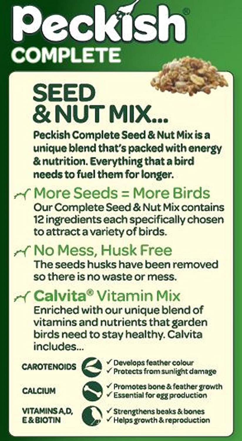 Peckish Complete Seed and Nut No Mess Wild Bird Food Mix, 5 kg, Suitable to be fed to birds all year round, 5 kg (Pack of 1) - Image 2