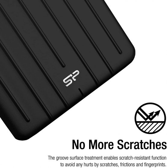 Silicon Power 512GB Rugged Portable External SSD Bolt B75 Pro USB 3.1 Gen 2 with USB-C to USB-C/USB-A Cables, Black - Image 3