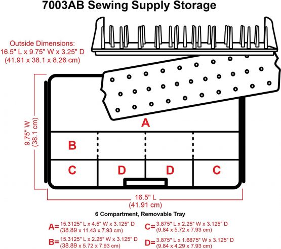 ArtBin Lutions Sewing Supply System with Lift-Out Thread Spool Tray, [1] Plastic Storage Case, Clear - Image 3