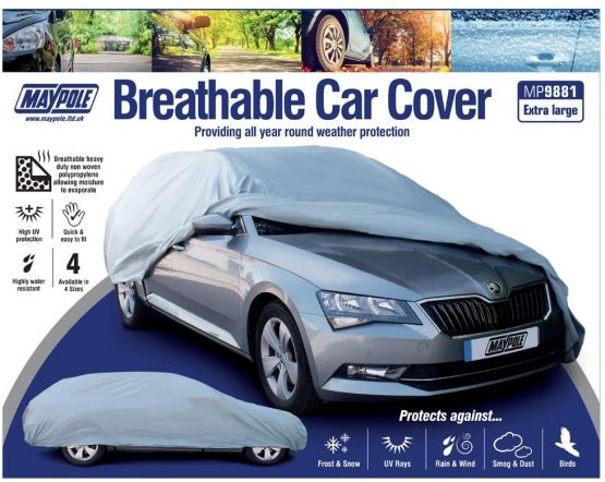 Maypole 9881 Breathable Full Car Cover, Grey, X-Large - Image 3
