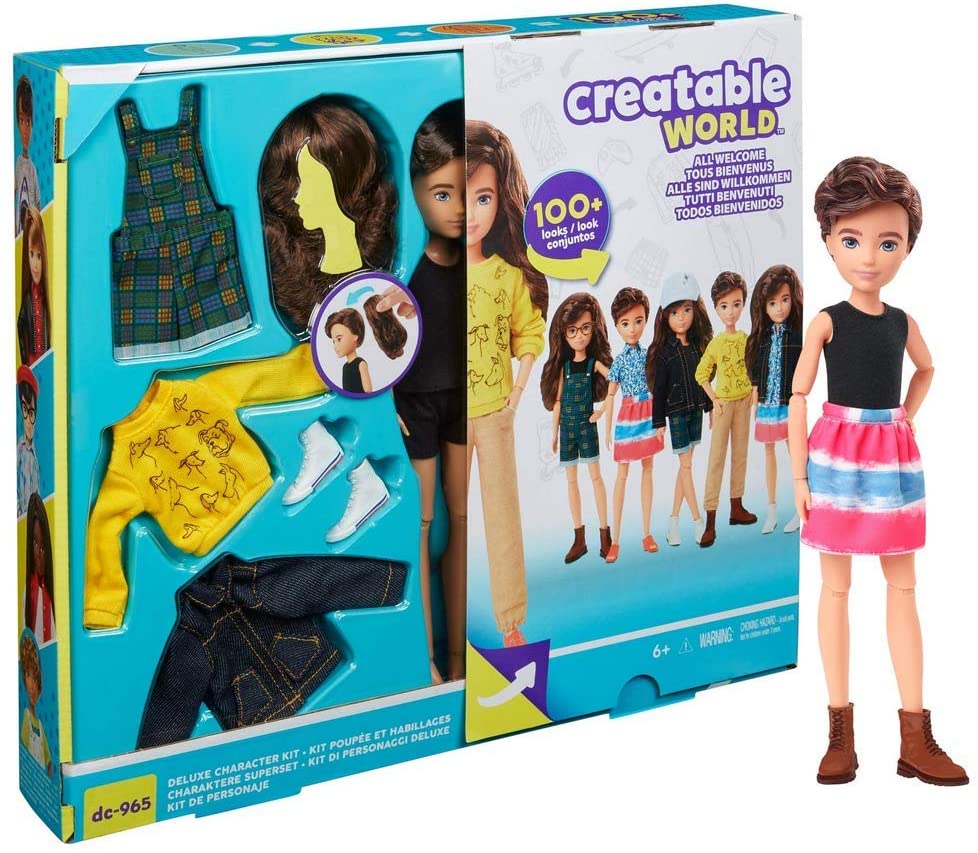 Mattel GKV46 Creatable World Deluxe Character Kit-DC-965, Blue, Medium