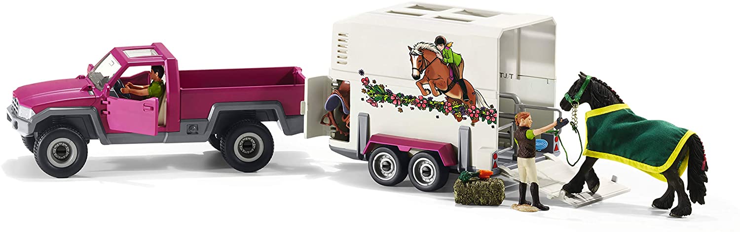 SCHLEICH 42346 Horse Club Pk Up with Horse Box, Multicoloured, 51,5 x 14,5 x 12,5 cm - Image 2