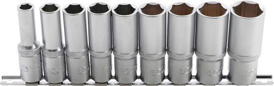 BGS 2223 | Socket Set, Hexagon, deep | 12.5 mm (1/2") Drive | 10 - 24 mm | 9 pcs.