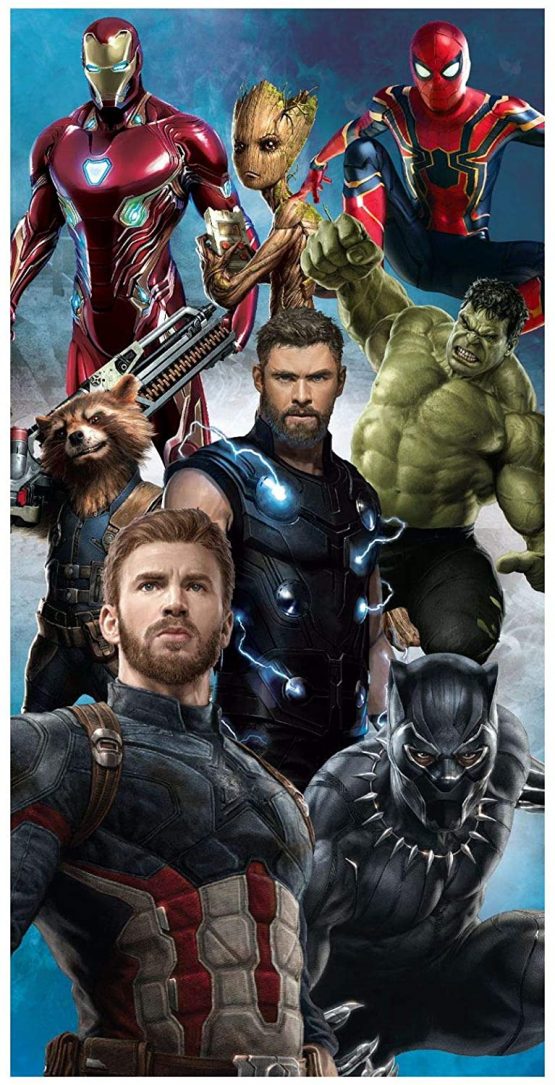 KidCo Official Avengers Endgame Infinity War 100% Cotton Beach Bath Towel 70 x 140cm