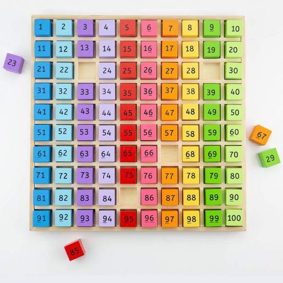 Bigjigs Toys Wooden Number Counting Tray | Wooden Toys | Maths Games | Wooden Board Game | Learning Resources | Board Games | Educational Toys | Teacher Supplies | Montessori Toys - Image 2