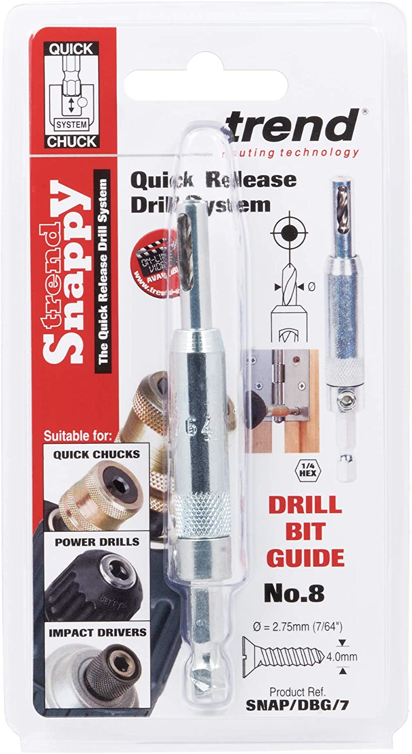 Trend Snappy 2.75mm Drill Bit Guide for Precise Centred Pilot Holes Ideal for No.8 Countersunk Screw Fittings - Image 3