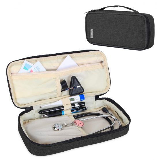 Teamoy Stethoscope Case, Stethoscope Carrying Bag Compatible with 3M Littmann, MDF, ADC, Omron Stethoscope and Other Accessories, Grey - Image 2