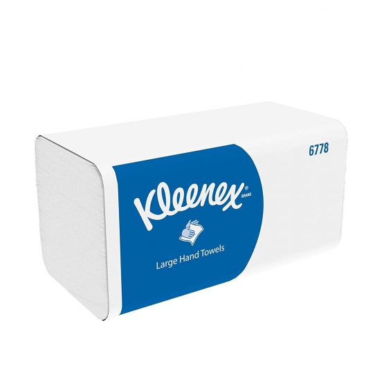 Kleenex Large Interfold Hand Towels 6778 - 2 Ply V Fold Paper Towels - 15 Packs x 124 Paper Hand Towels (1,860 total) - Image 3