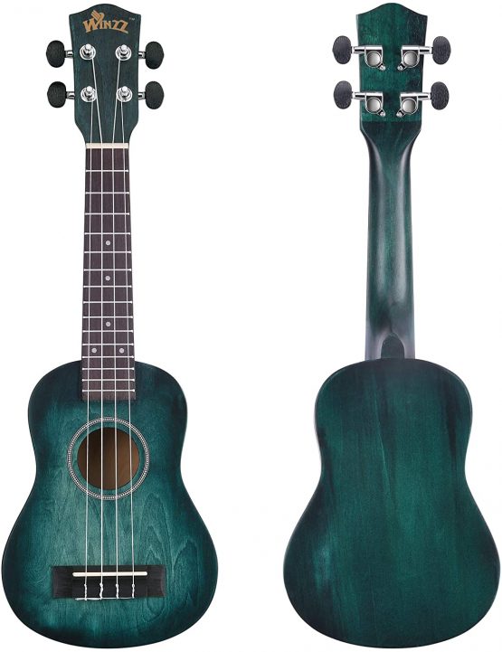 Winzz Kids Adults Ukulele Soprano Beginner Kit 21 Inches with 6 Accessories, Unique Color Design–Dark Cyan - Image 2
