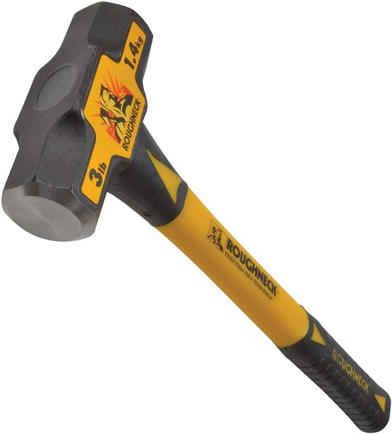 Roughneck ROU65622 Mini Sledge Hammer Fibreglass Handle for Shock Absorbing Grip 3 Lb/1.4 kg