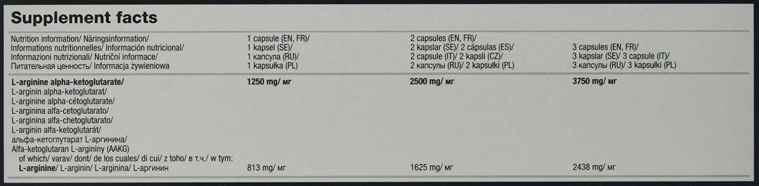 Olimp AAKG 1250 Extreme Mega Caps (300 Capsules), White, 300 count (Pack of 1) - Image 4