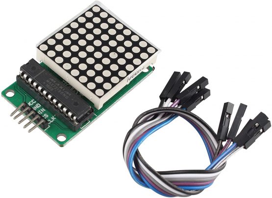 HALJIA MAX7219 Dot Matrix MCU LED Display Control Module Kit Compatible with Arduino With Dupont Cable