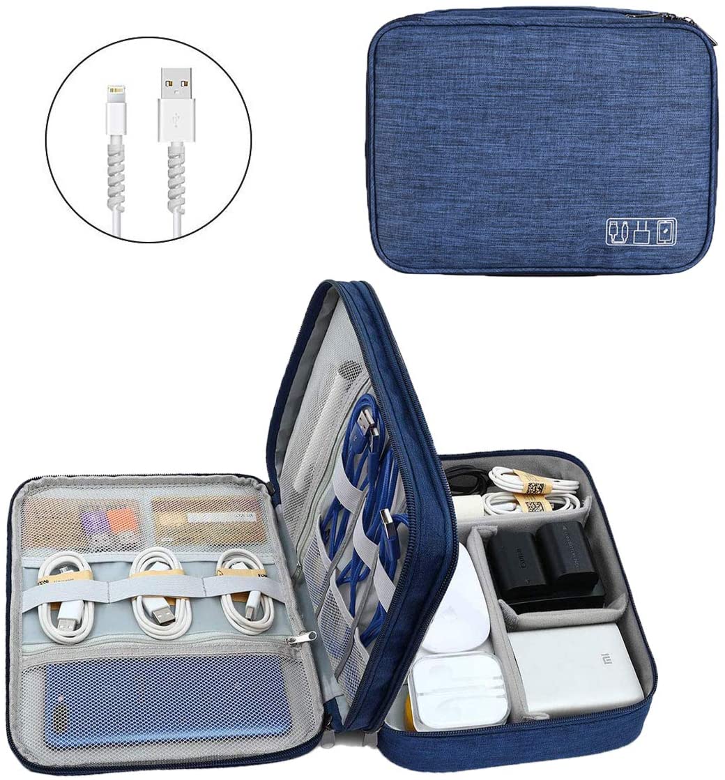 OrgaWise Accessories Bag Cable Case Electronics Organiser, Travel Cable Organisers for Carry Power Bank Camera