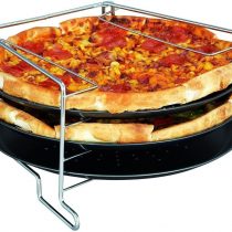 Pizza Baking Set with Holder Set of 4 Pizza Tray Non-Stick 3 Baking tins with Pizza Holder