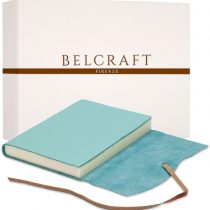 Capri Large Leather Journal, Writing Notebook, Including Gift Box, A5 (15x21 cm) Aqua