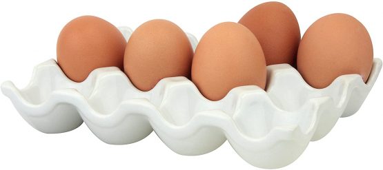 Apollo 7411 Vinci Porcelain Egg Holder, White, 19x3x14 - Image 2