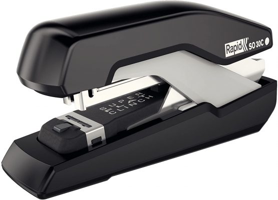 Rapid Stapler, 30 sheet capacity, SuperFlatClinch, Black, Effortless Omnipress, High quality ergonomic body, Includes staples, SO30c, 5000549