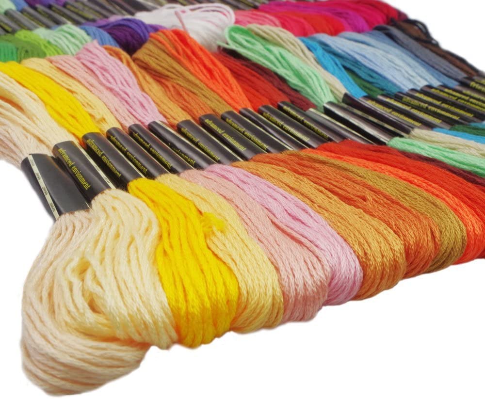 Haobase 50 Colours Embroidery Thread, Cross Stitch Threads, DIY Craft Friendship Bracelets Floss for Embroidery Knitting - Image 2