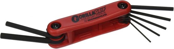 Bondhus 12592 Gorillagrip Hex Tip Fold up Tool with ProGuard Finish, 7 Piece