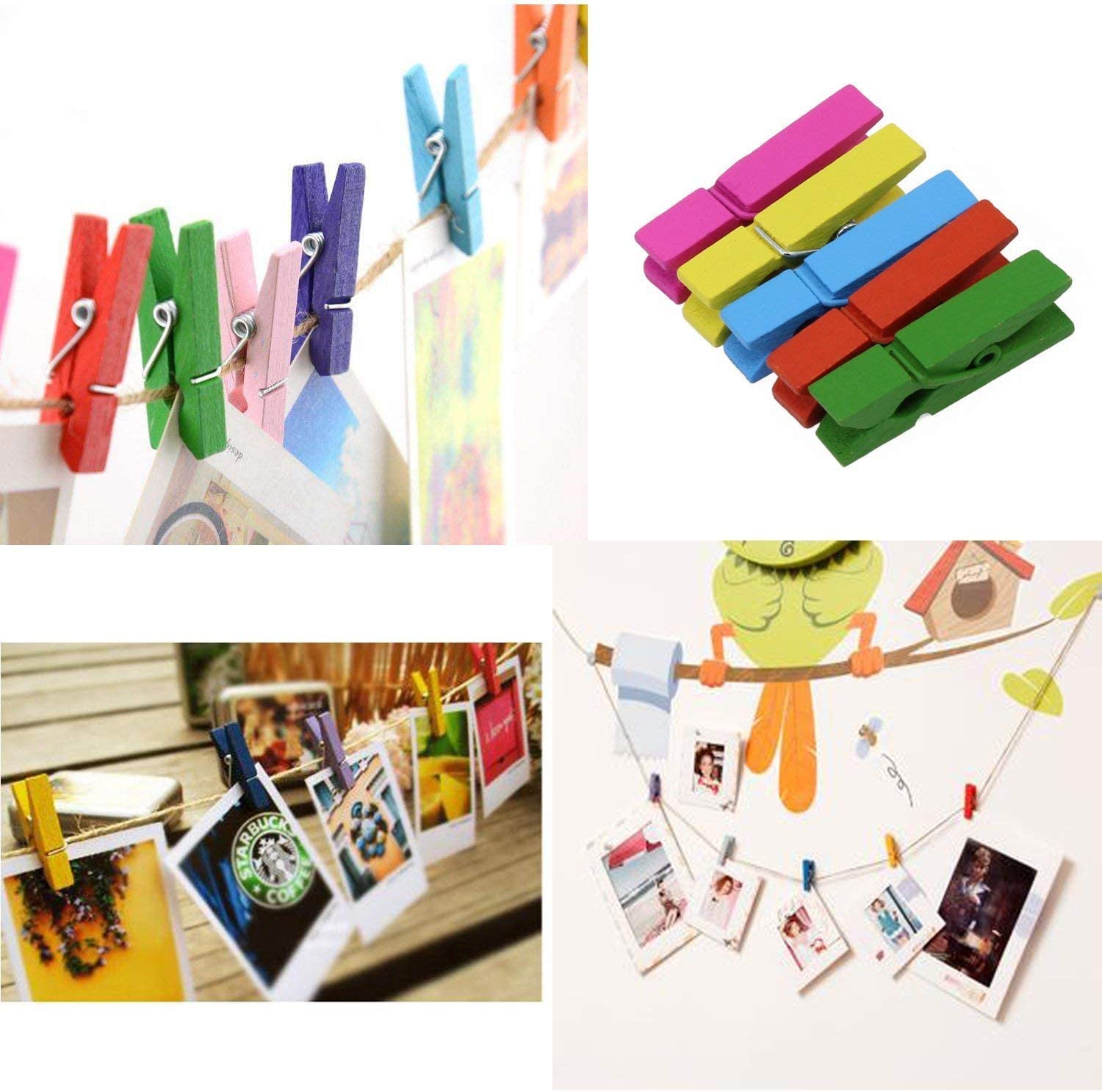 Dremisland Photo Display String and Pegs – DIY Wall Hanging Picture ...
