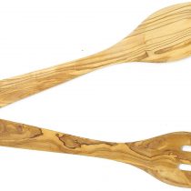 Benera Olive Wood Salad Servers Set of 2 Approx. 30 cm Mediterranean