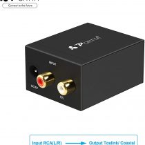Portta Audio Converter Analog R/L RCA to Digital Coax/ Toslink Audio Converter Support 2 channel Stereo LPCM CH2.0 without Decode Function for PS3 XBox HD DVD PS4 Sky HD Plasma Blu-ray Home Cinema Systems AV Amps