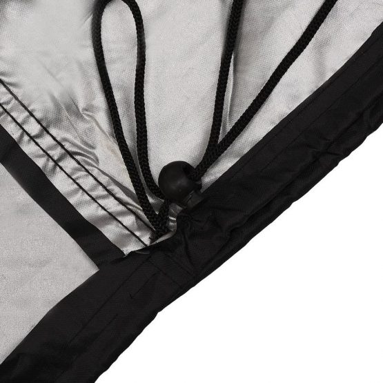 Estefanlo Barbecue Cover, BBQ Covers Waterproof Heavy Duty Large Medium, Oxford Fabric Outdoor BBQ Gas Grill Cover, Rip-Proof& UV Resistant with Storage Bag, Black (145x61x117cm) - Image 3