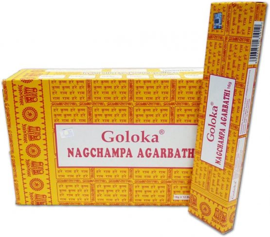 GOLOKA Nag Champa Incense, 16 Gms x 12 boxes