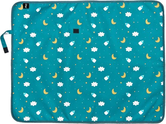 JollyEst® Foldable Travel Changing Mat | Extra Large 70cm x 55cm, Padded, Free Wet-Dry Bag - Image 2