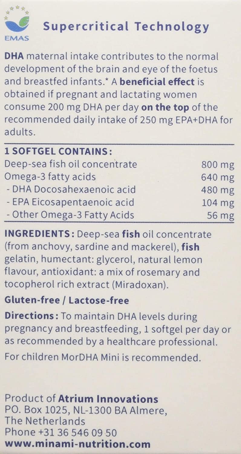 Omega 3 Fish Oil Supplement, Minami, MorDHA Prenatal with high Concentration of DHA Formula - Image 2