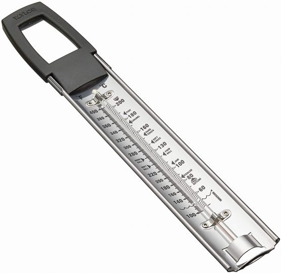 Taylor Pro Kitchen Jam Thermometer, Temperature Gauge for Cooking Jam, Sugar, Caramel, Confectionary, Deep Fat Fryers with Cool Touch Handle, Stainless Steel Silver/Black - Image 2