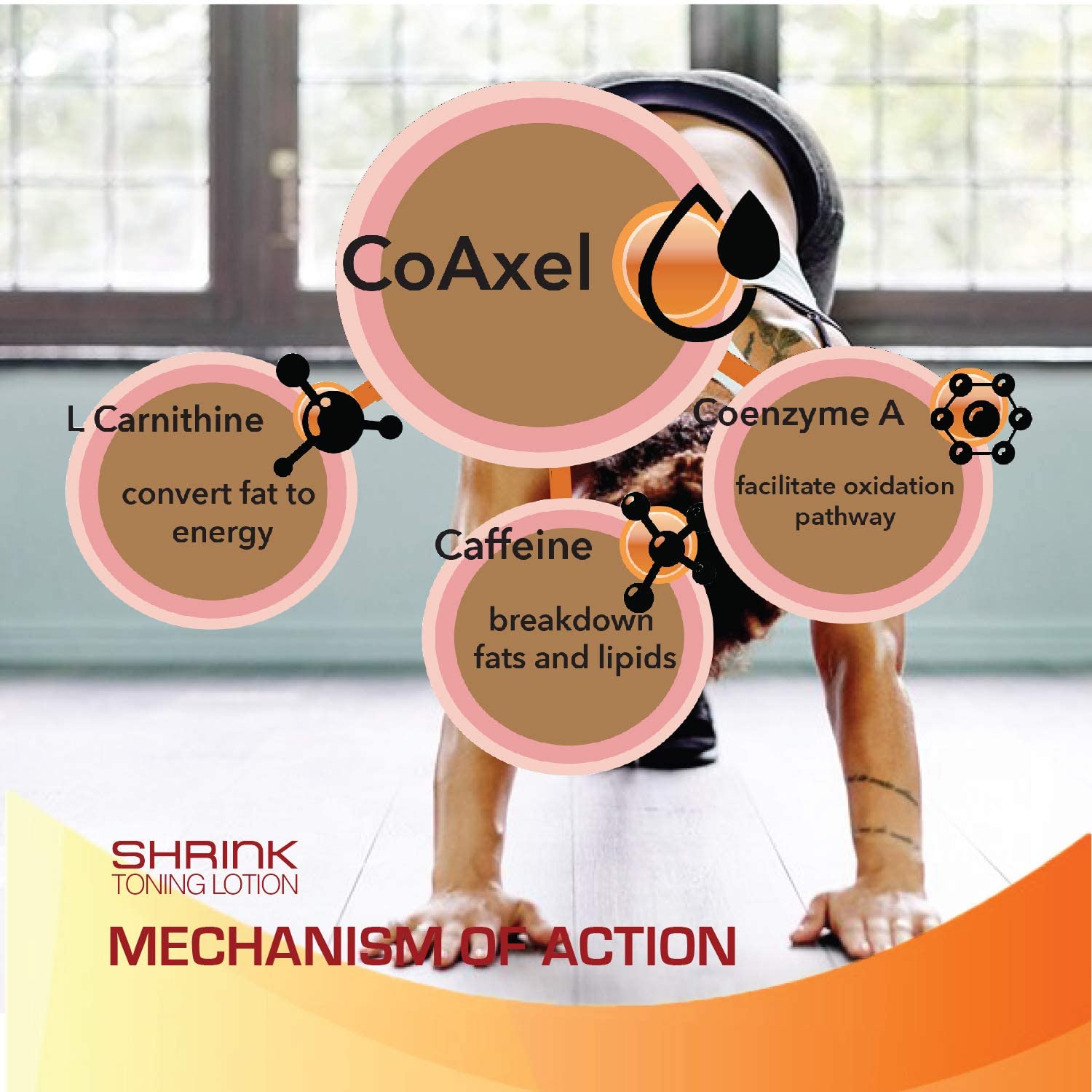 Shrink Toning Lotion, Heat Activated Cellulite Cream and Firming Body Lotion for Loose Skin for Stomach Tummy - Image 3